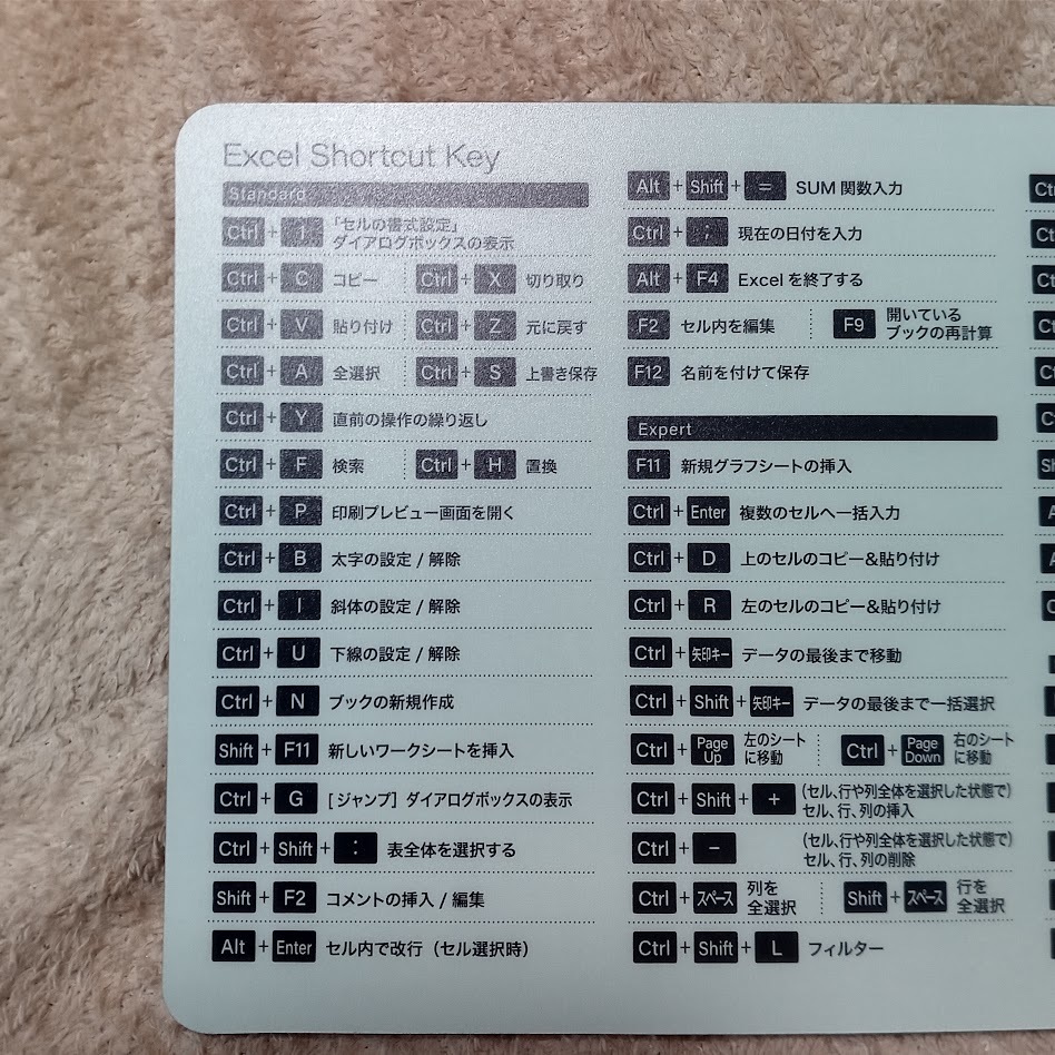 [ Excel Short cut ключ коврик для мыши Windows для 15×23.]* сразу отправка / суббота, воскресенье и праздничные дни . отправка!*