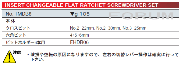 【新品】 KTC 貫通ドライバー 板ラチェット 9点セット / ドライバーセット / TMDB8_画像3