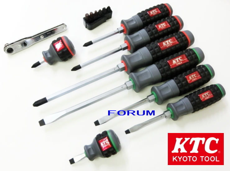 【新品】 KTC 貫通ドライバー 板ラチェット 9点セット / ドライバーセット / TMDB8_画像1