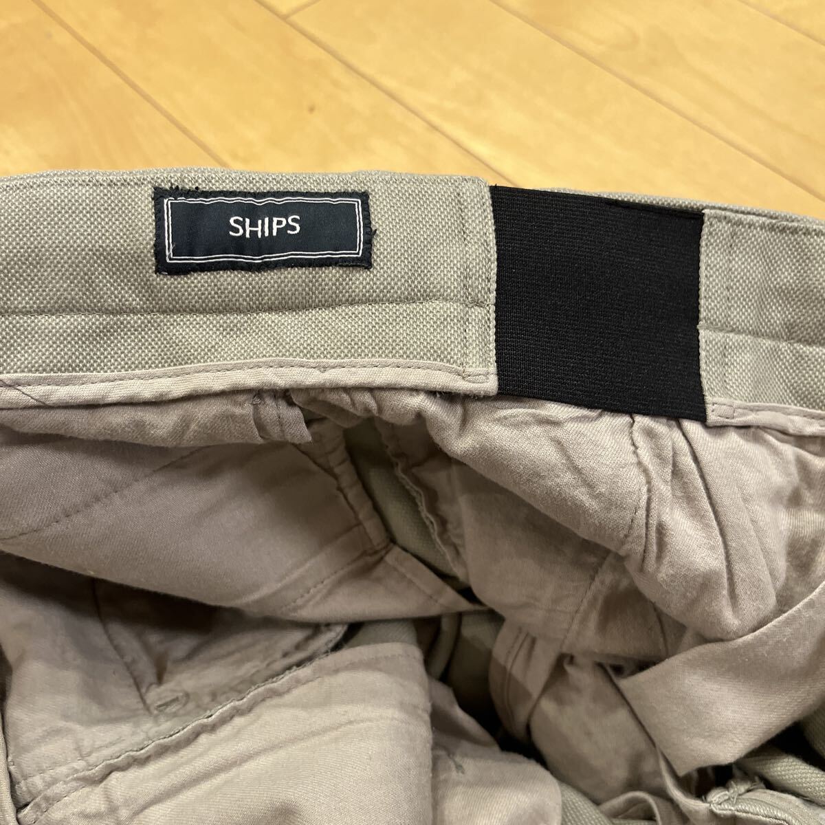 シップス・コットンスラックス(サイズ46、ベージュ)_画像8