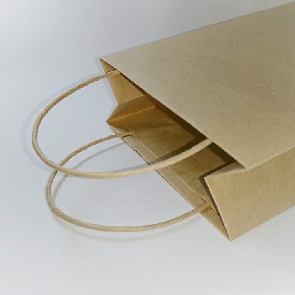 無地 クラフト紙袋 ミニ紙袋 手提げ袋 プチギフト ラッピング袋 お配り お裾分け 角底 まとめ売り 24枚　_画像2