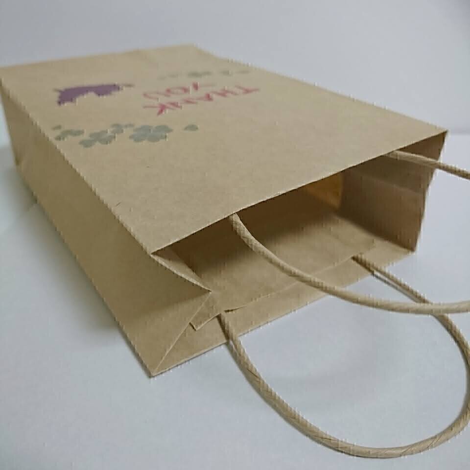 サンキュー猫 クラフト紙袋 ミニ紙袋 手提げ袋 ラッピング袋 ギフト袋 お礼 小分け お裾分け お配り プチギフト まとめ売り 包装 24枚_画像2