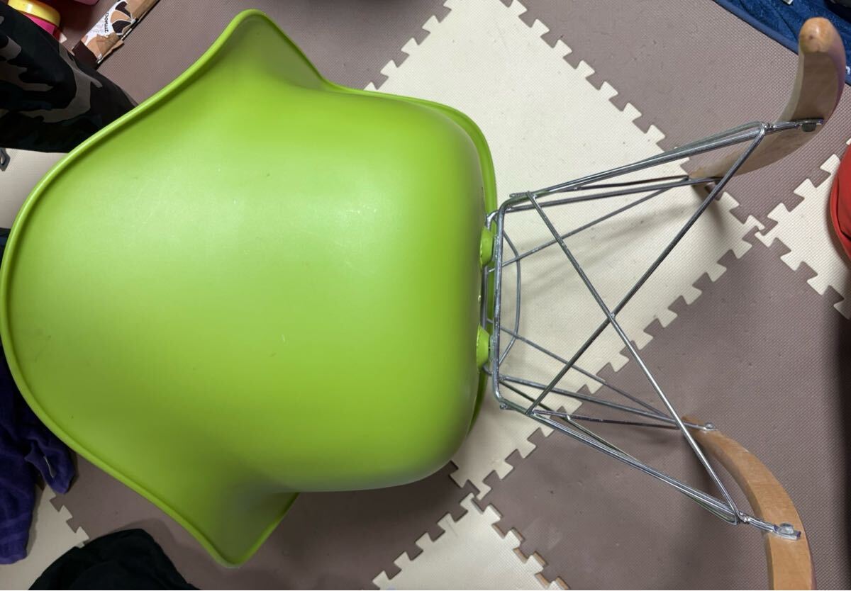 ロッキングチェア アームシェルチェア ライムグリーン_画像2