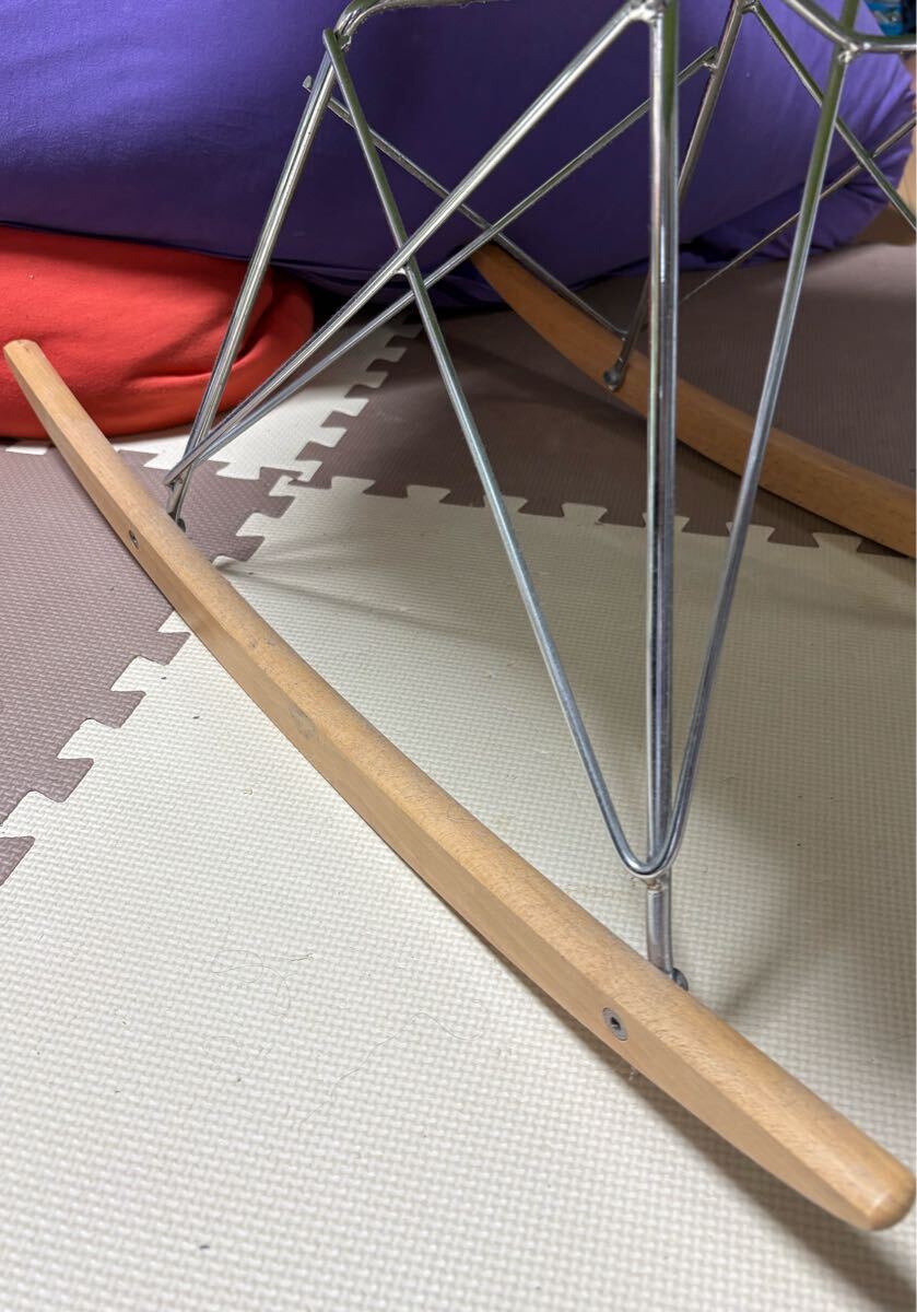 ロッキングチェア アームシェルチェア ライムグリーン_画像3