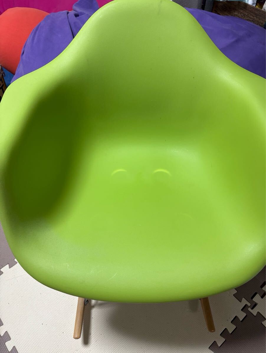 ロッキングチェア アームシェルチェア ライムグリーン_画像1