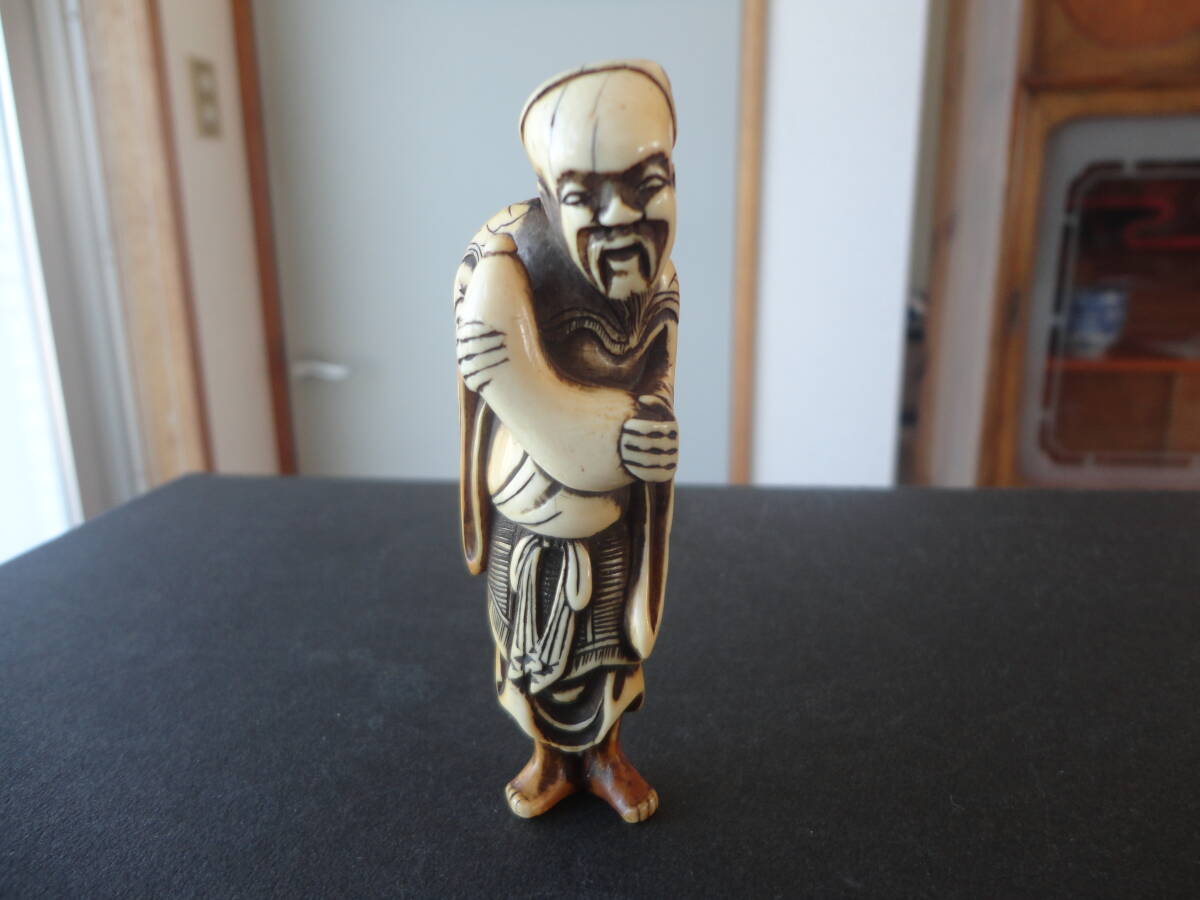  collector сброшенный товар : времена предмет .. предмет большой ..~.. человек map netsuke мамонт . гравюра Edo период 