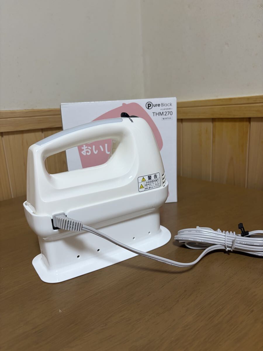 ハンドミキサー 泡立て器 テスコム TESCOM ホワイト THM270 電動ハンドミキサー_画像3