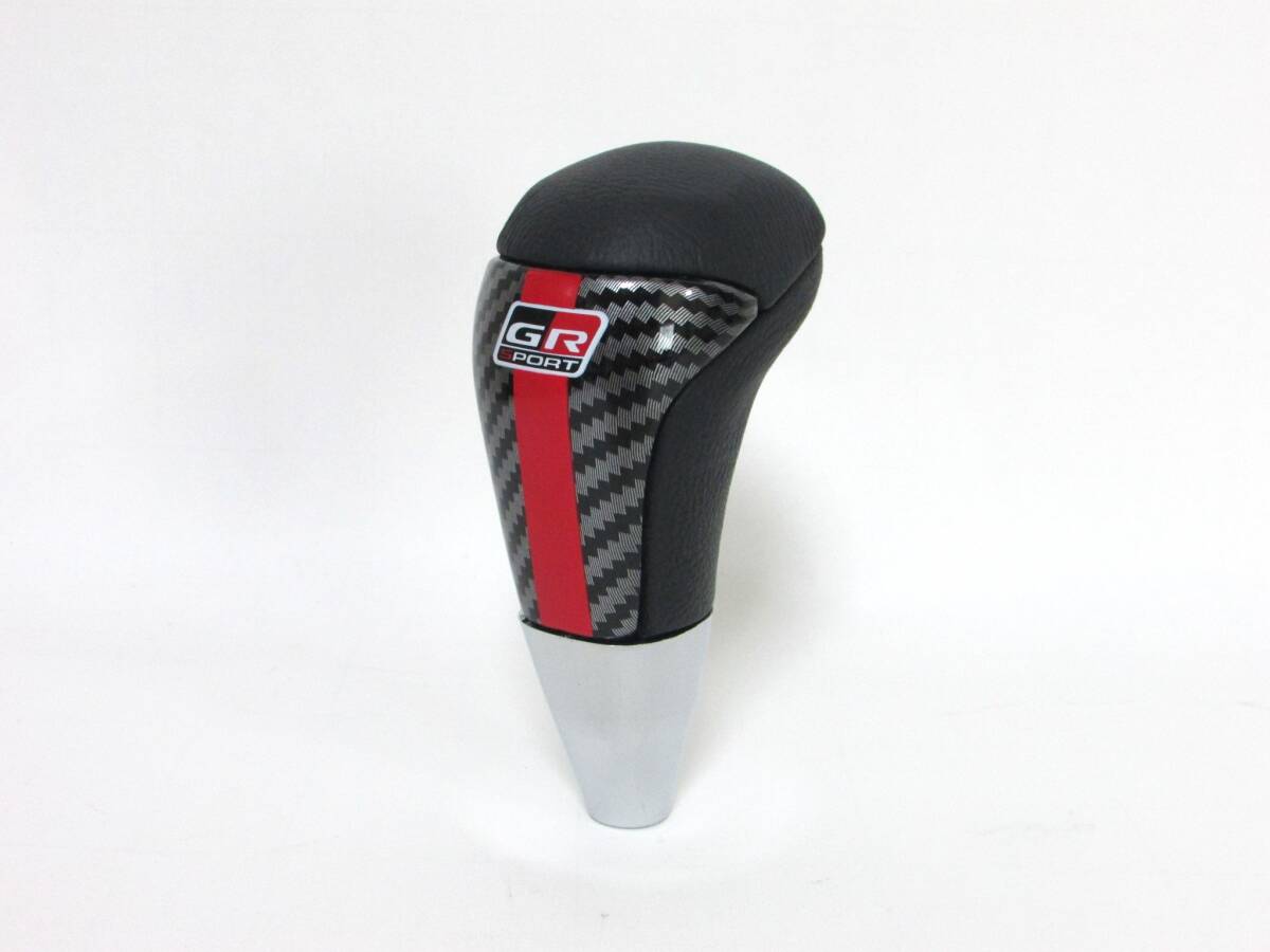 TOYOTA トヨタ GR GR SPORT GAZOO ガゾー シフトノブ レザー カーボン柄_画像1