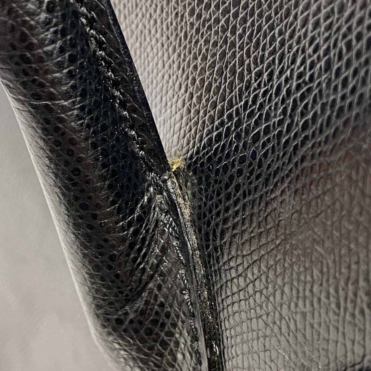 ★最終価格【5mb2091-h】セリーヌ ハンドバッグ レザー ブラック ゴールド金具 2wayバッグ【中古】レディース_画像9