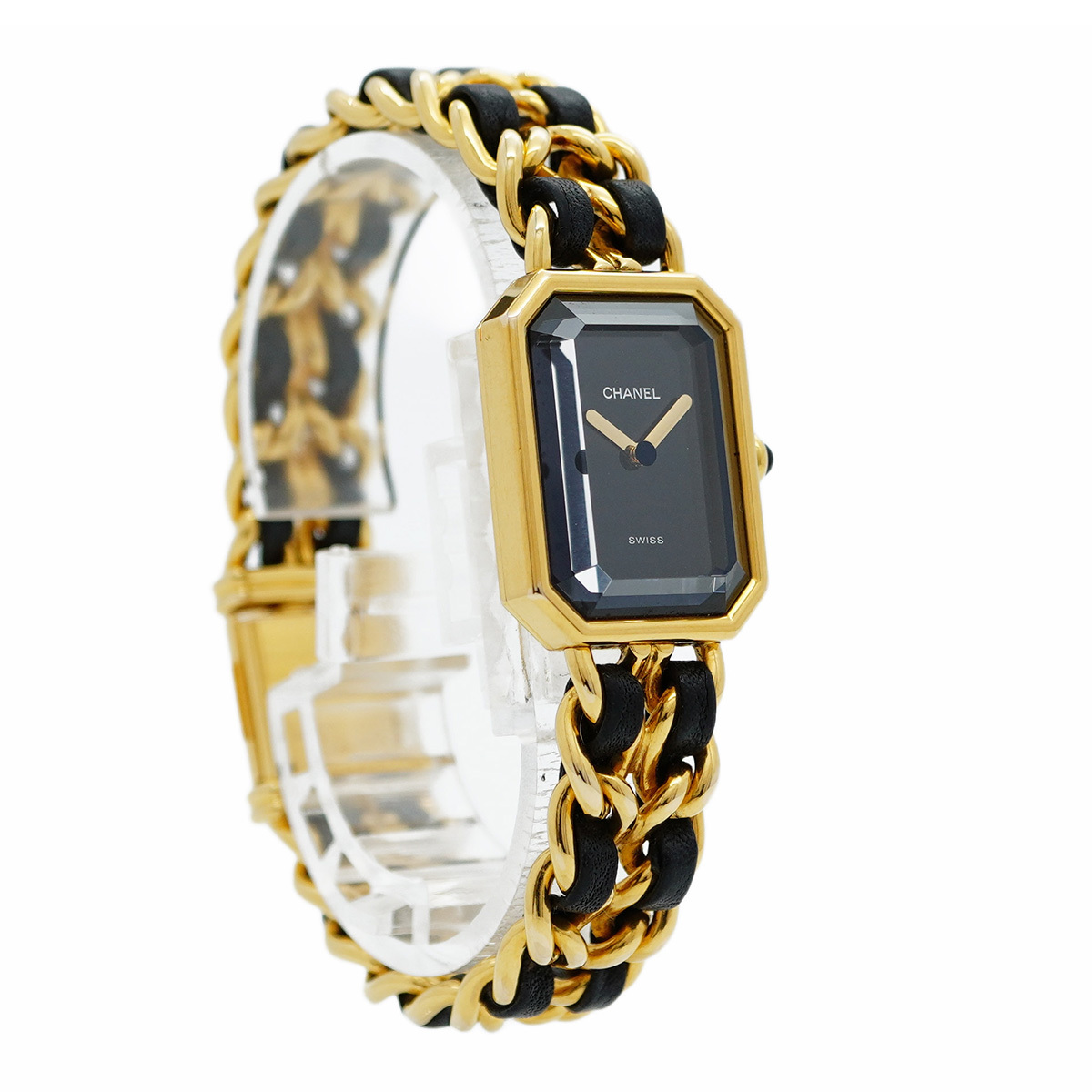 ★最終価格【5wwm0215】シャネル プルミエールL H0001 黒文字盤【中古】腕時計 レディース_画像3