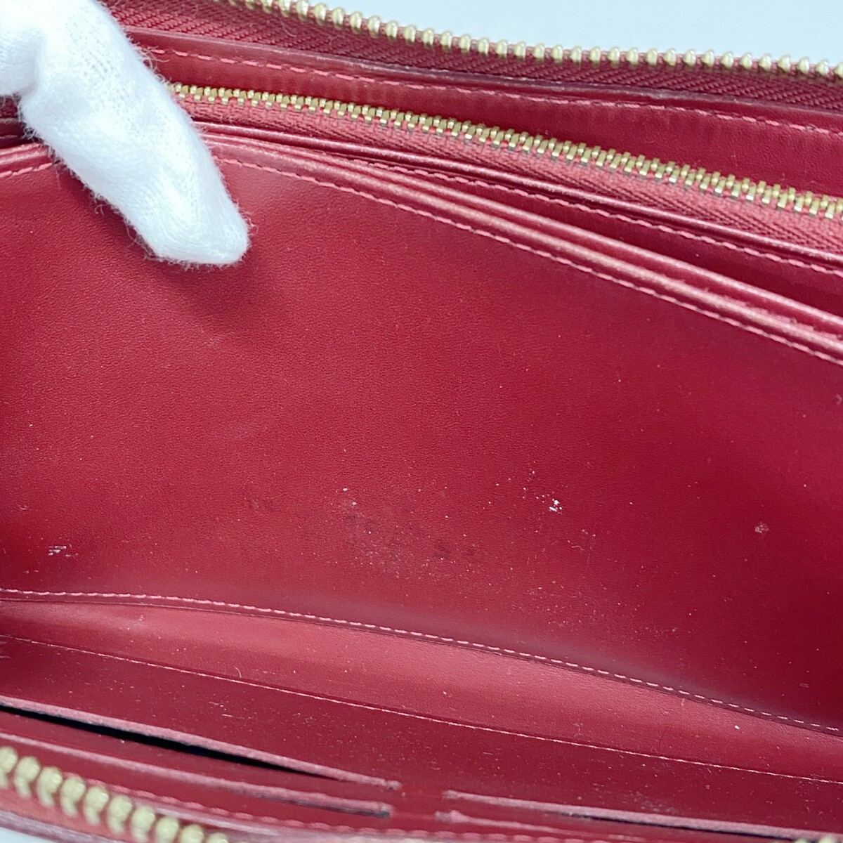 [5od3792] Louis Vuitton длинный кошелек veruni Zippy бумажник M91732 rouge g luna ti-n[ б/у ] женский 