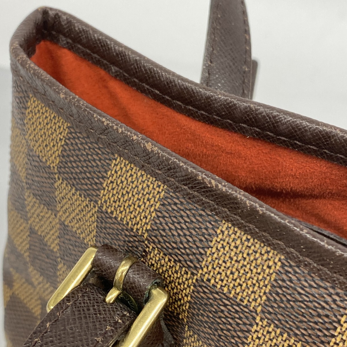 ★最終価格【5ob0032】ルイヴィトン トートバッグ ダミエ マレ N42240 エベヌ【中古】レディース_画像6