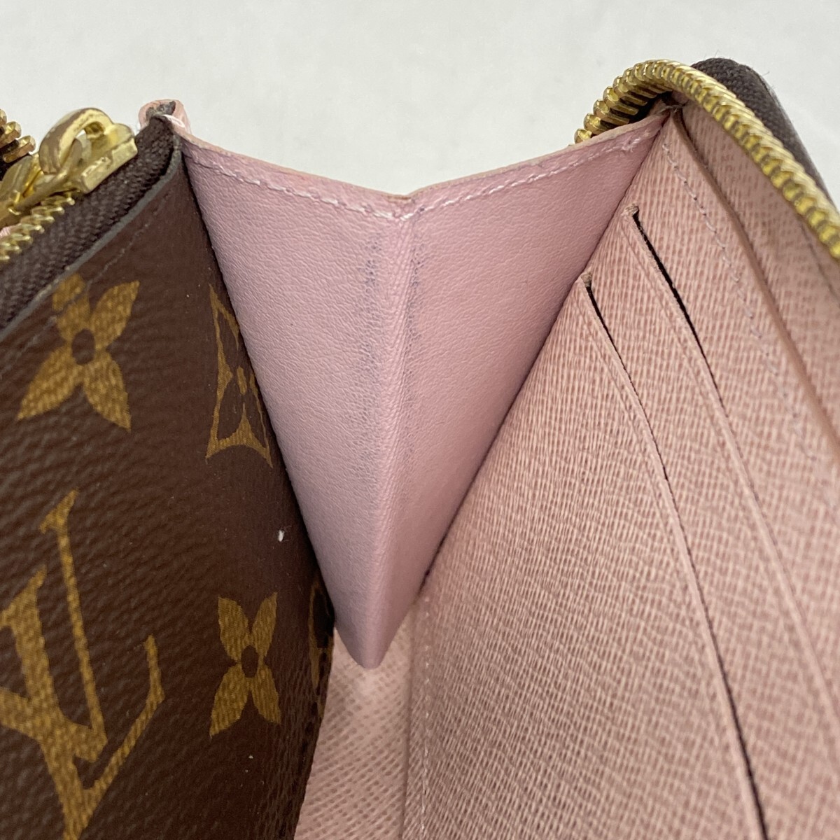 ★最終価格★SALE【5ob0101】ルイヴィトン 長財布 モノグラム ポルトフォイユクレマンス M61298 ブラウン ローズバレリーヌ_画像6