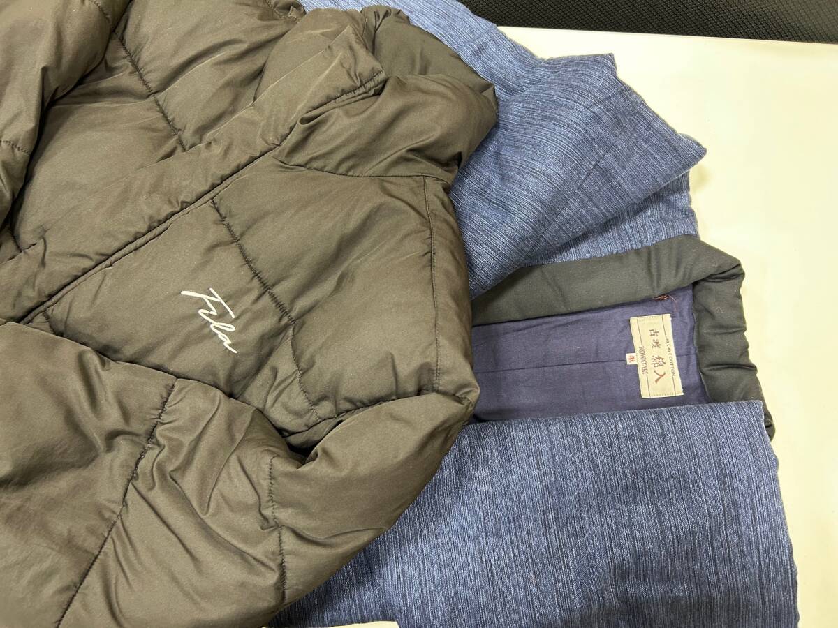 KM-0056 洋服まとめ ダウン(FILA)はんてん_画像1