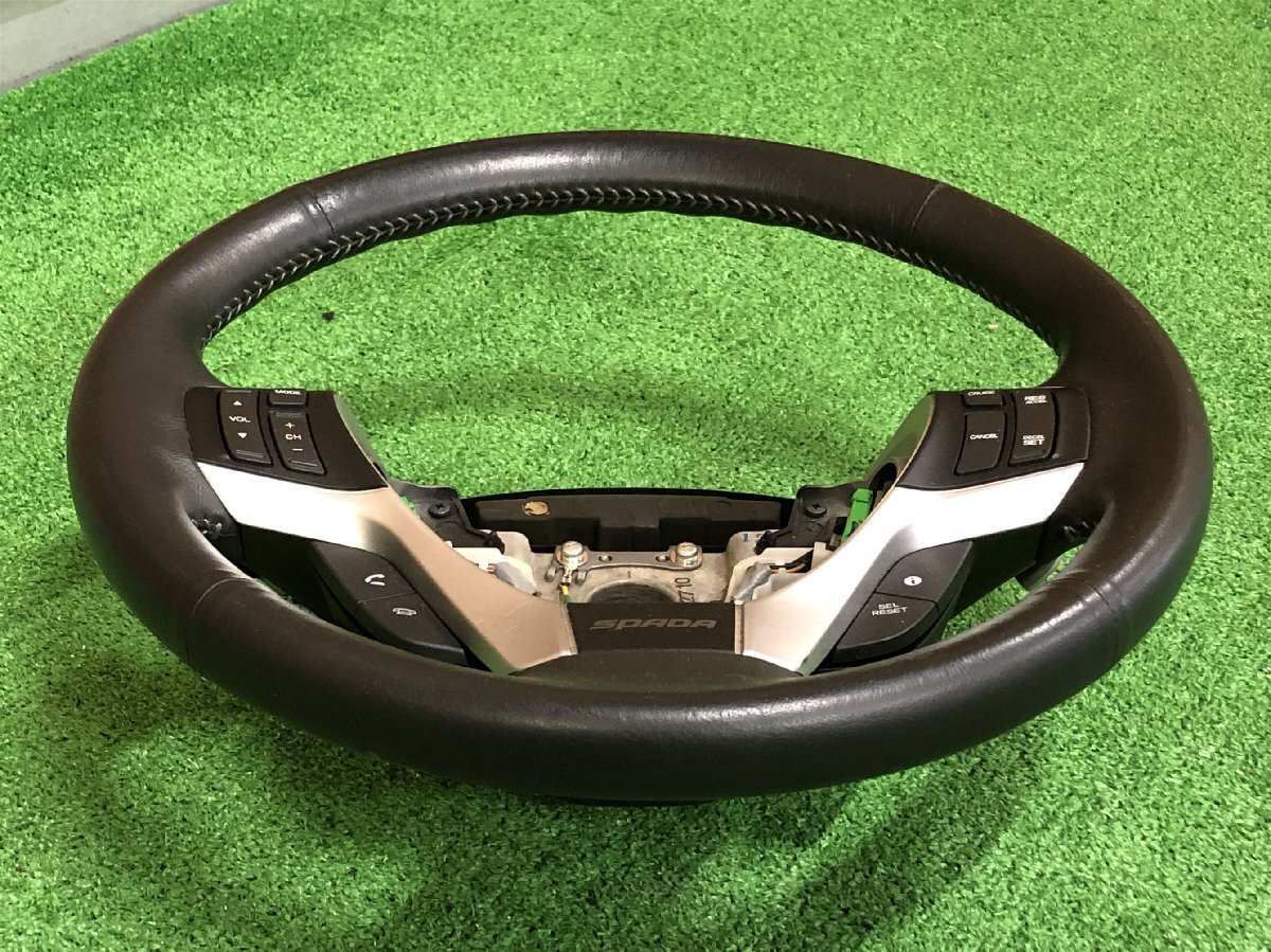 ホンダ☆ステップワゴン スパーダ RK5 純正 レザー ステアリング/ハンドル スイッチ・パドルシフト付き_画像5