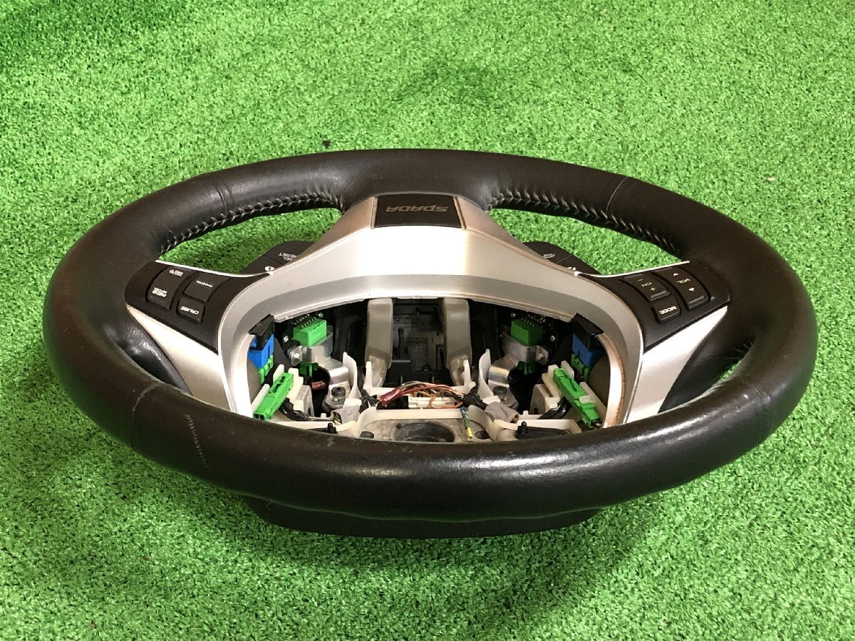 ホンダ☆ステップワゴン スパーダ RK5 純正 レザー ステアリング/ハンドル スイッチ・パドルシフト付き_画像4