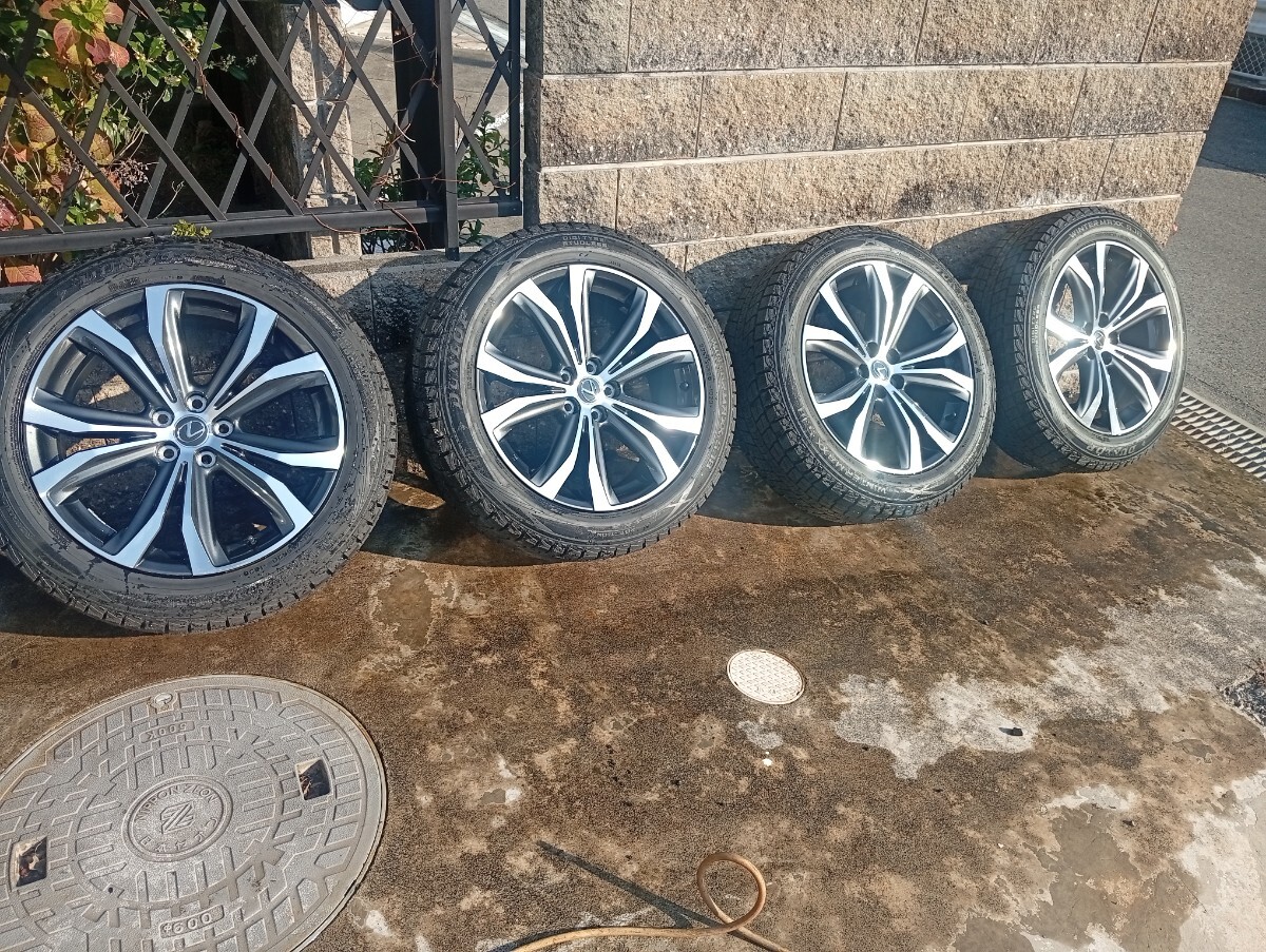 ★売切り 新車外し品 レクサス RX純正 未使用スタッドレス付き 20×8j+30 114.3/5h 235/55R20★4本セット 和歌山 LEXUS バージョンL_画像1
