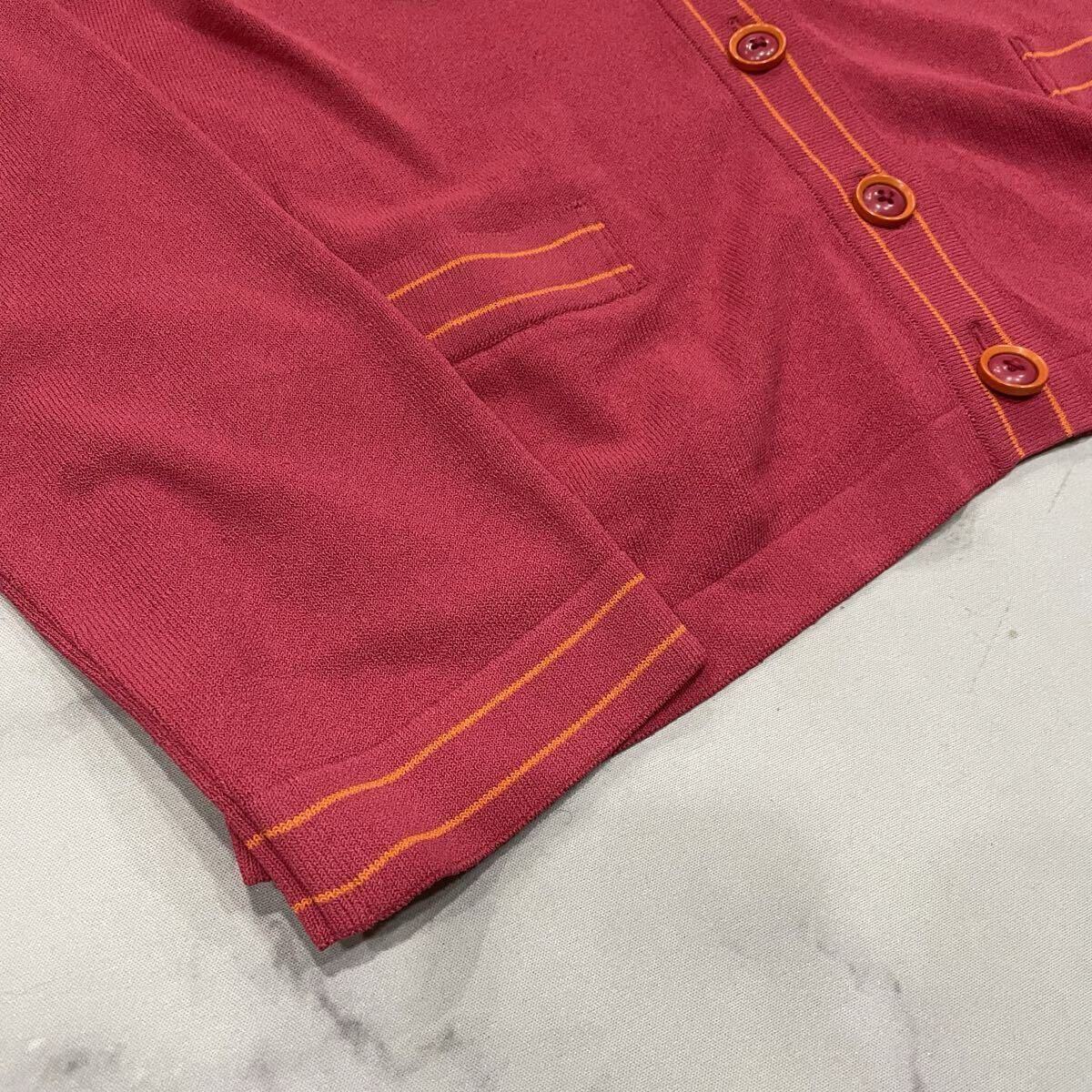 AT ○ 洗練されたデザイン '日本製' miss ashida ミスアシダ 長袖 ストレッチ ニット カーディガン size:M レディース トップス ピンク_画像4