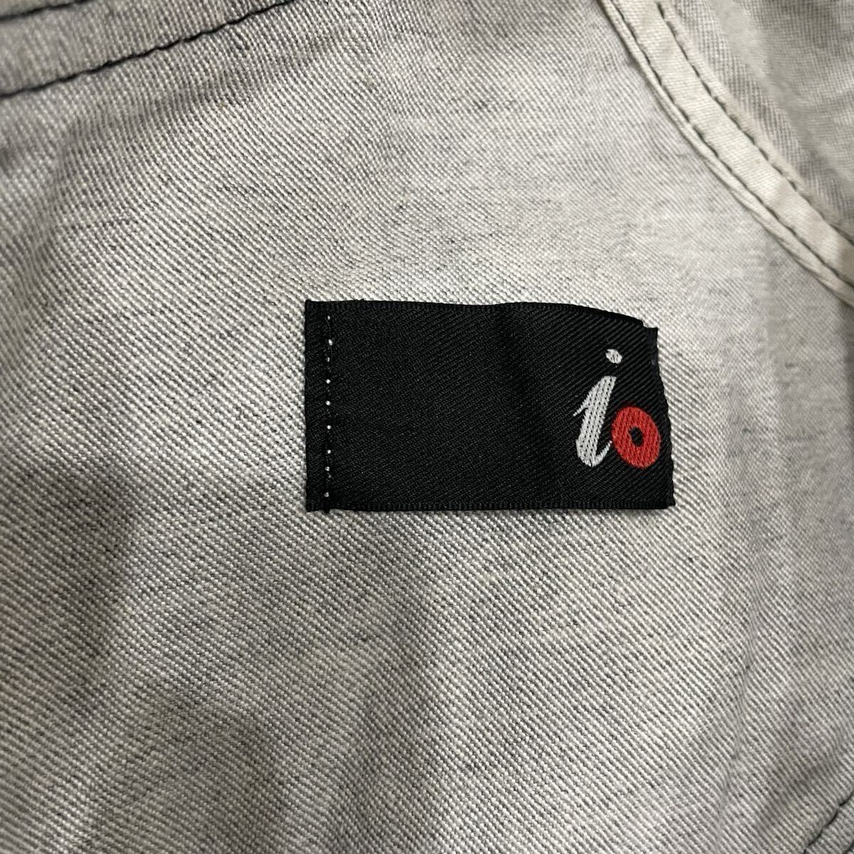 Y ○ 都会のカジュアルウェア '日本製' io イオ オーバーオール オールインワン つなぎ サロペット size:2 レディース 古着 ベージュ系_画像5