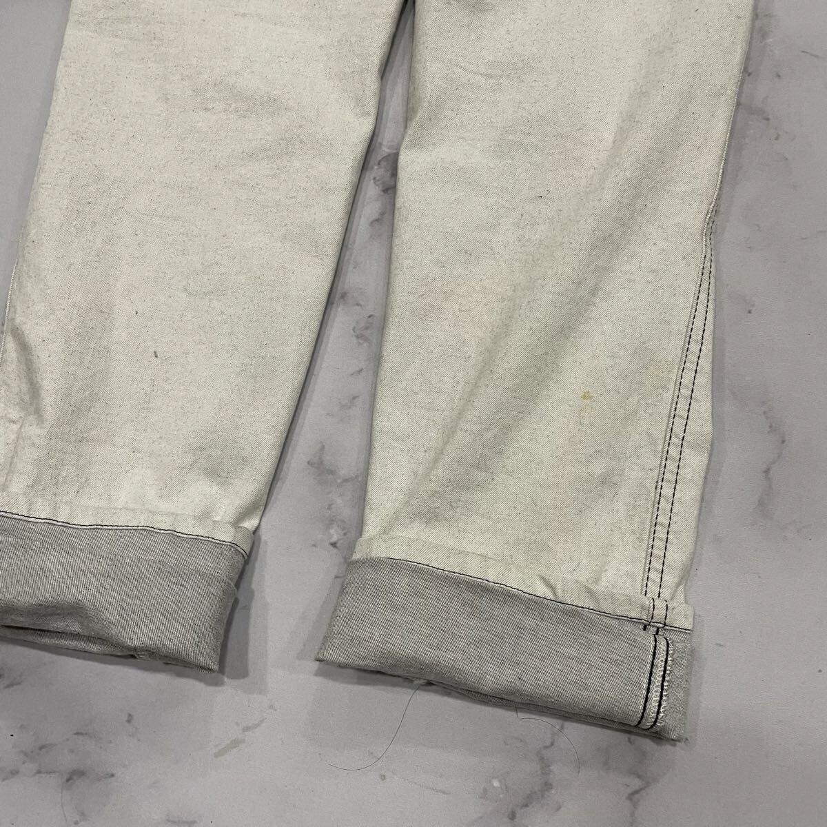 Y ○ 都会のカジュアルウェア '日本製' io イオ オーバーオール オールインワン つなぎ サロペット size:2 レディース 古着 ベージュ系_画像8