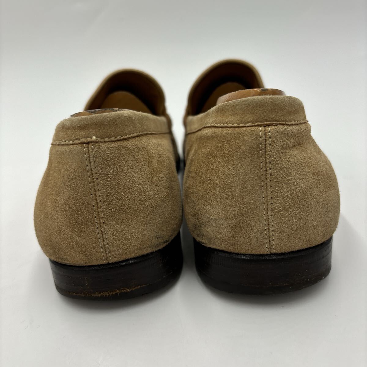 V ＊ イタリア製 '高級感溢れる' Salvatore Ferragamo サルヴァトーレフェラガモ 本革 ガンチーニ ローファー 革靴 8.5EE 26.5cm メンズ_画像5