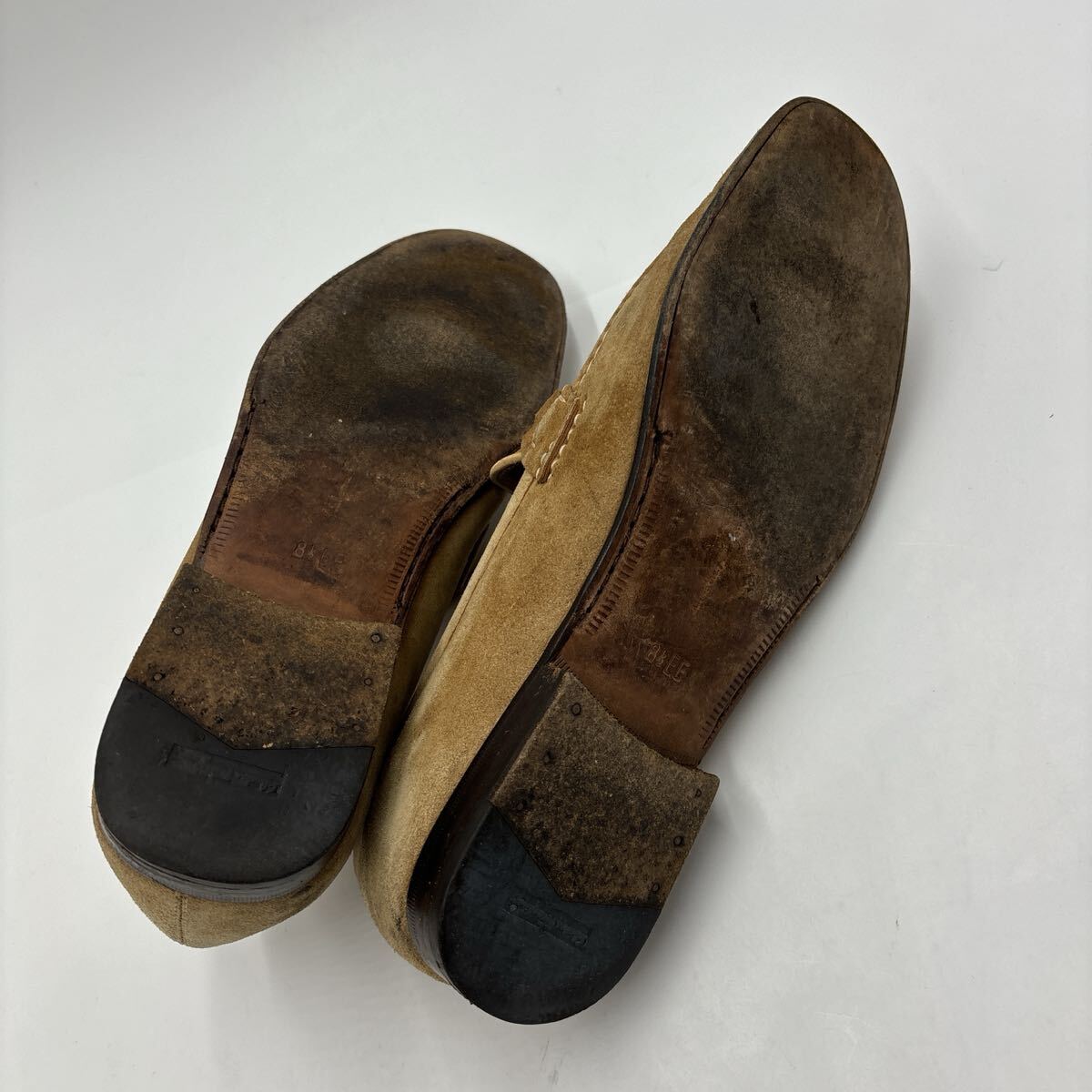 V ＊ イタリア製 '高級感溢れる' Salvatore Ferragamo サルヴァトーレフェラガモ 本革 ガンチーニ ローファー 革靴 8.5EE 26.5cm メンズ_画像6