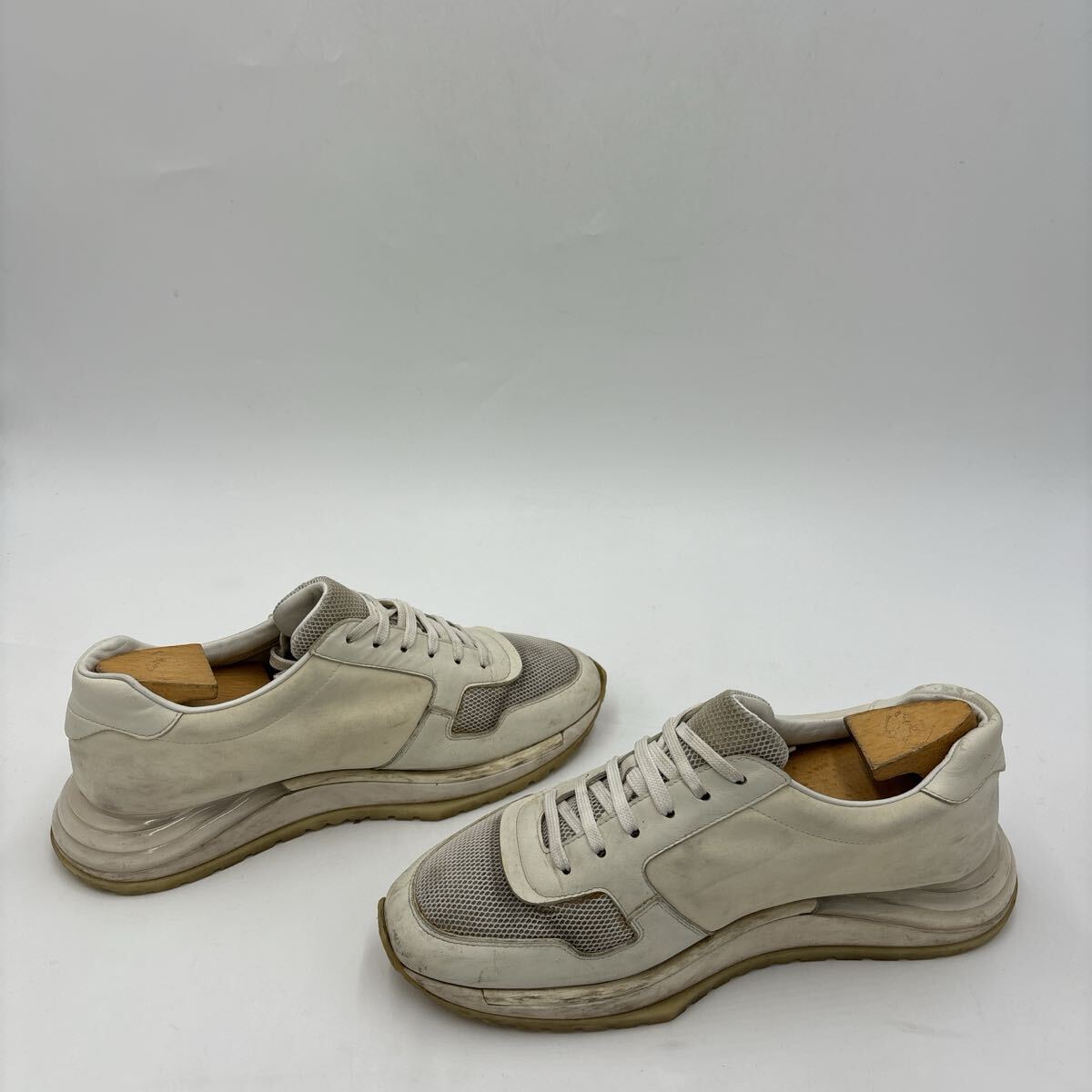 1円~ * '高級感溢れる' Salvatore Ferragamo サルヴァトーレフェラガモ BROOKLYN 3 本革 ガンチーニ 厚底 スニーカー 8.5M 26.5cm メンズ_画像4