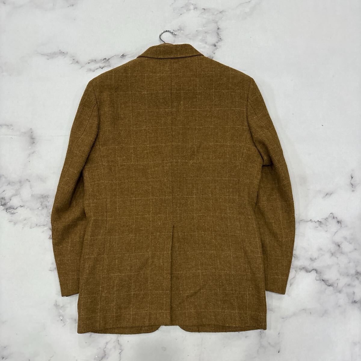 AR * сделано в Японии ' ощущение роскоши избыток ' Paul Stuart paul (pole) Stuart Harris Tweed Harris твид WOOL в клетку tailored jacket 50