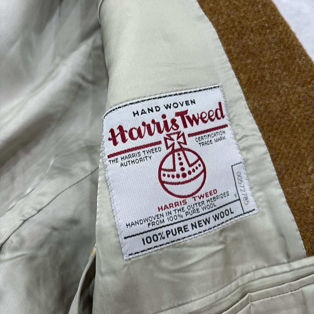 AR * сделано в Японии ' ощущение роскоши избыток ' Paul Stuart paul (pole) Stuart Harris Tweed Harris твид WOOL в клетку tailored jacket 50