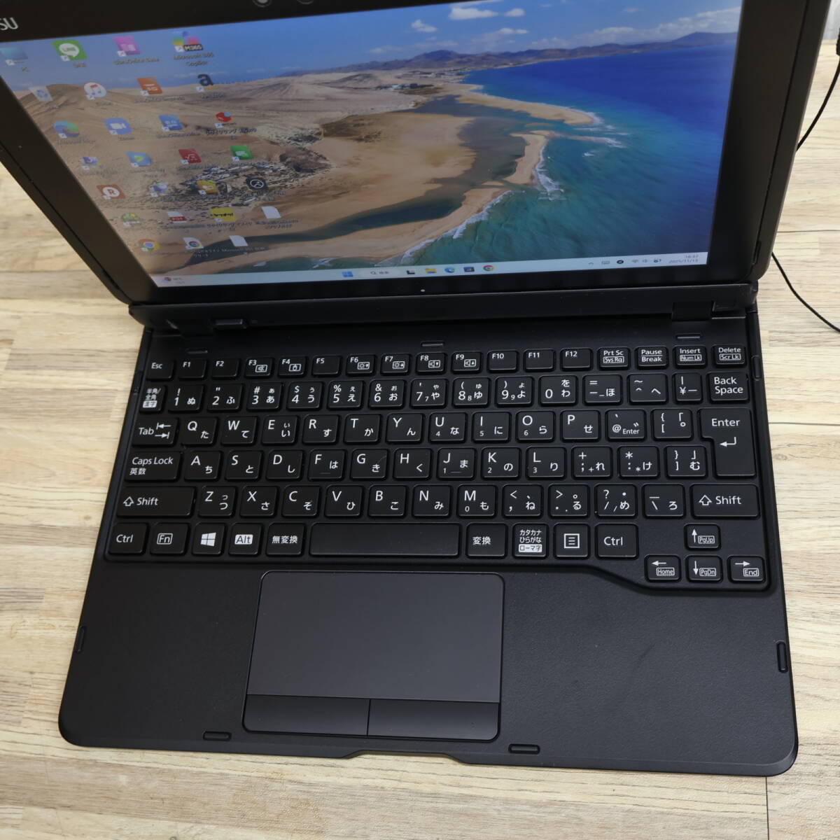 ★防水★美品 SSD128GB メモリ8GB★Q509/VE Webカメラ TypeC 高解像度 Celeron N4100 Win11 MS Office 中古品 ノートパソコン★P94955_画像5