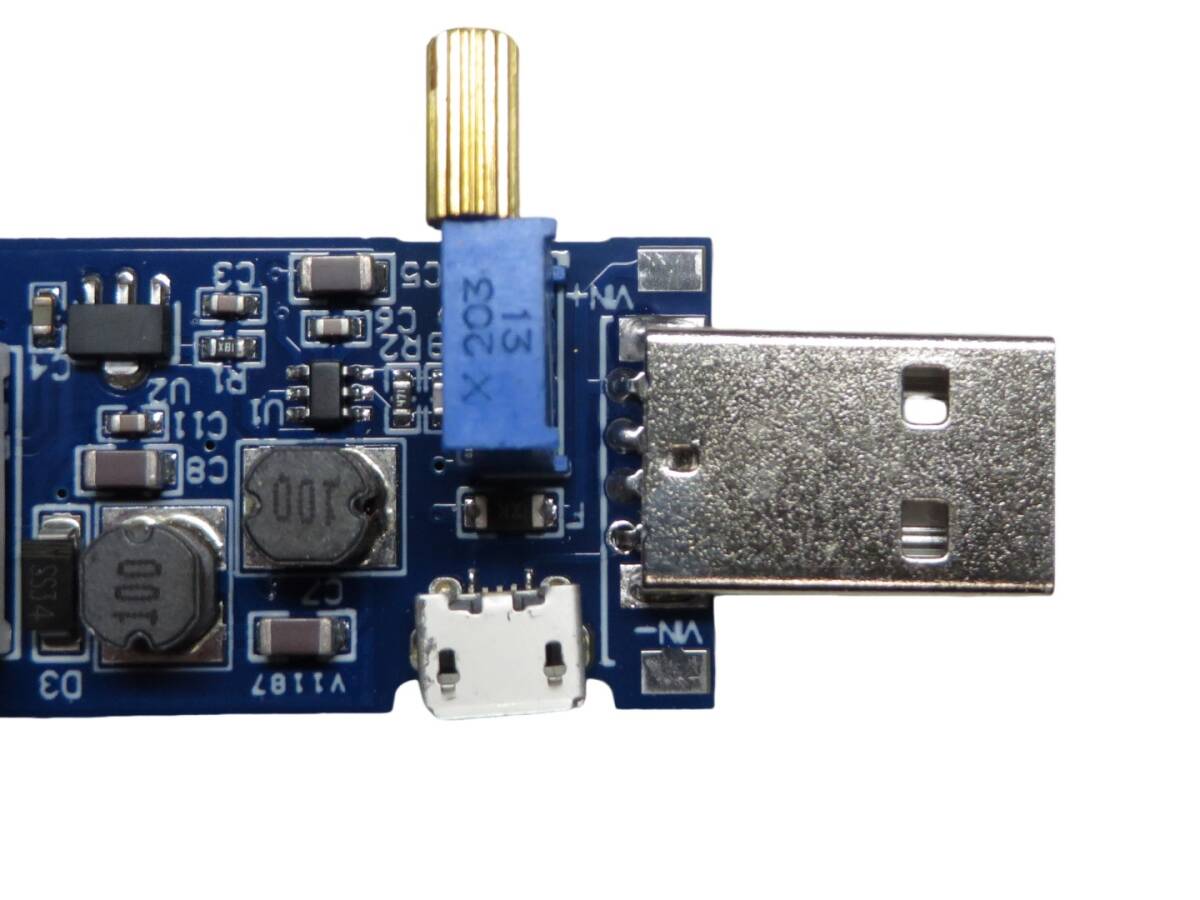 USBパワーモジュール 2個 入力 DC5V 出力 DC1.2V-24V DC-DC 昇圧降圧コンバータ 電圧レギュレータ MicroUSB入力対応_画像3