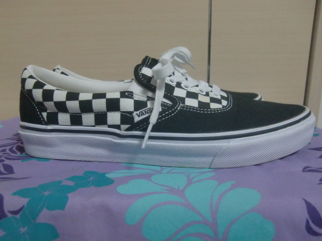 [ б/у ]*VANS SLIP ON ERAP V98CF ERAP BLK/WHT CHK sizeUS9.5/ Van z туфли без застежки e LAP 27.5 см *