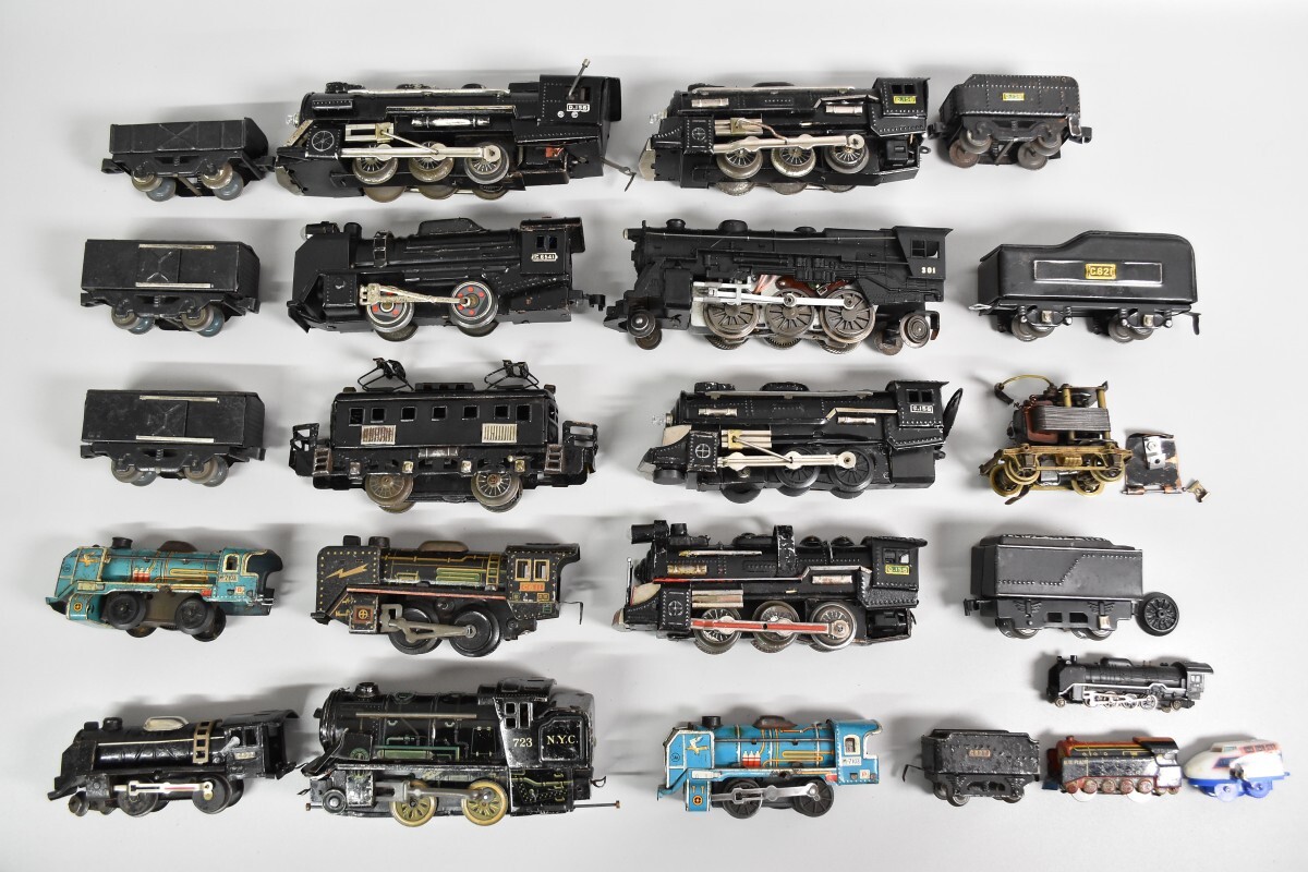大量 鉄道 23点 まとめ ブリキ マルサン C61 蒸気機関車 電気機関車 フリクション NYC 723 D156 貨物 国鉄 模型 珍品 レトロ RR-765S/118_画像1