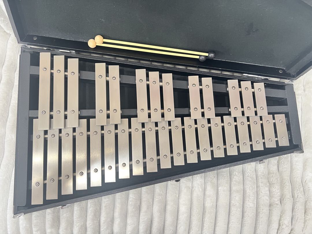 美品】YAMAHA YG-50C グロッケンシュピール 鉄琴 ヤマハ マレット 日本