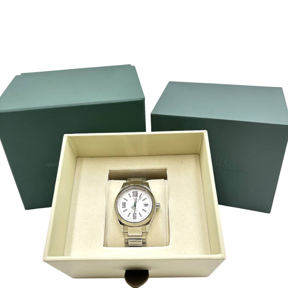 BALL WATCH エンジニアⅡ アラビック 白文字盤 AT NM1020C NM1020C-S4-WH 腕時計 ホワイト グリーン ボール ウォッチ _画像9