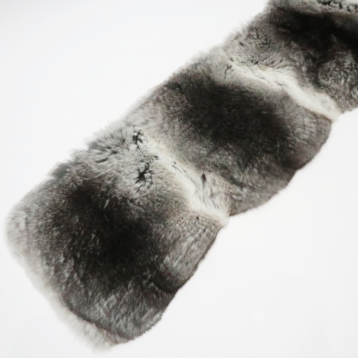 PRADA Prada полиэстер / шелк шиншилла мех мех muffler серый / темно-коричневый K11-k047