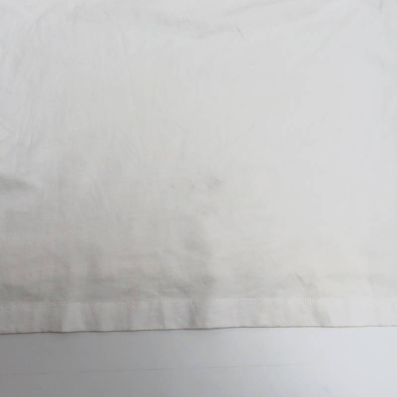 S02-k053 FENDI Fendi Zucca Logo полиэстер боковой разрез короткий рукав футболка S белый 