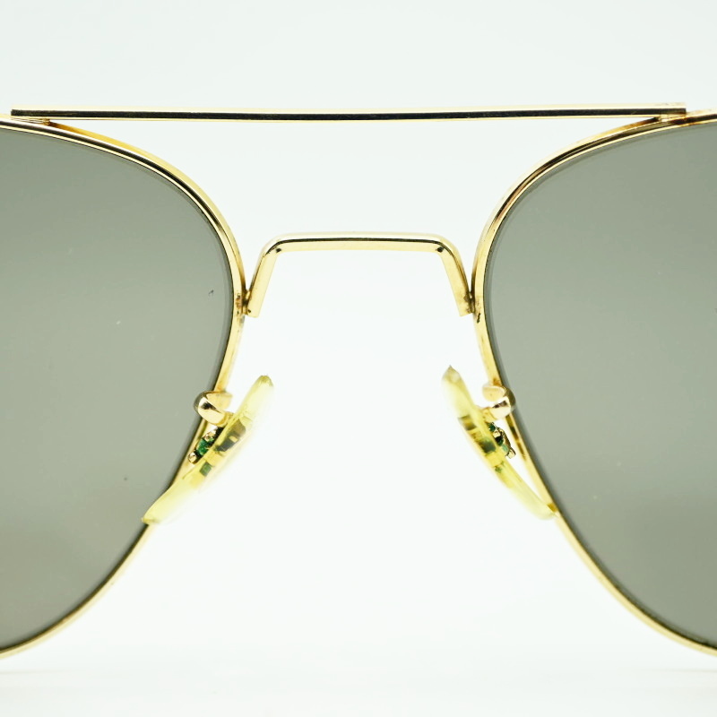 American Optical american Opti karu оригинал Pilot Vintage metal рама солнцезащитные очки черный / Gold K10-k014