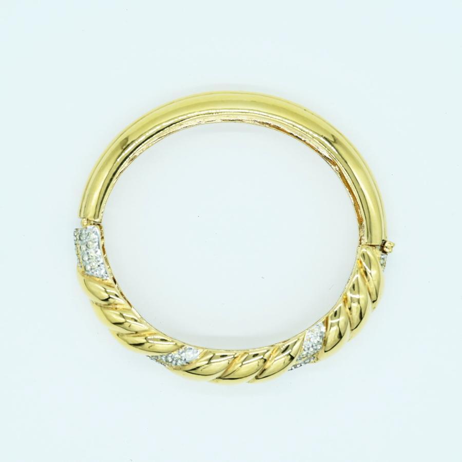 T08 VOGUEBIJOUX ヴォーグビジュ ラインストーン GP バングル ゴールド_画像5