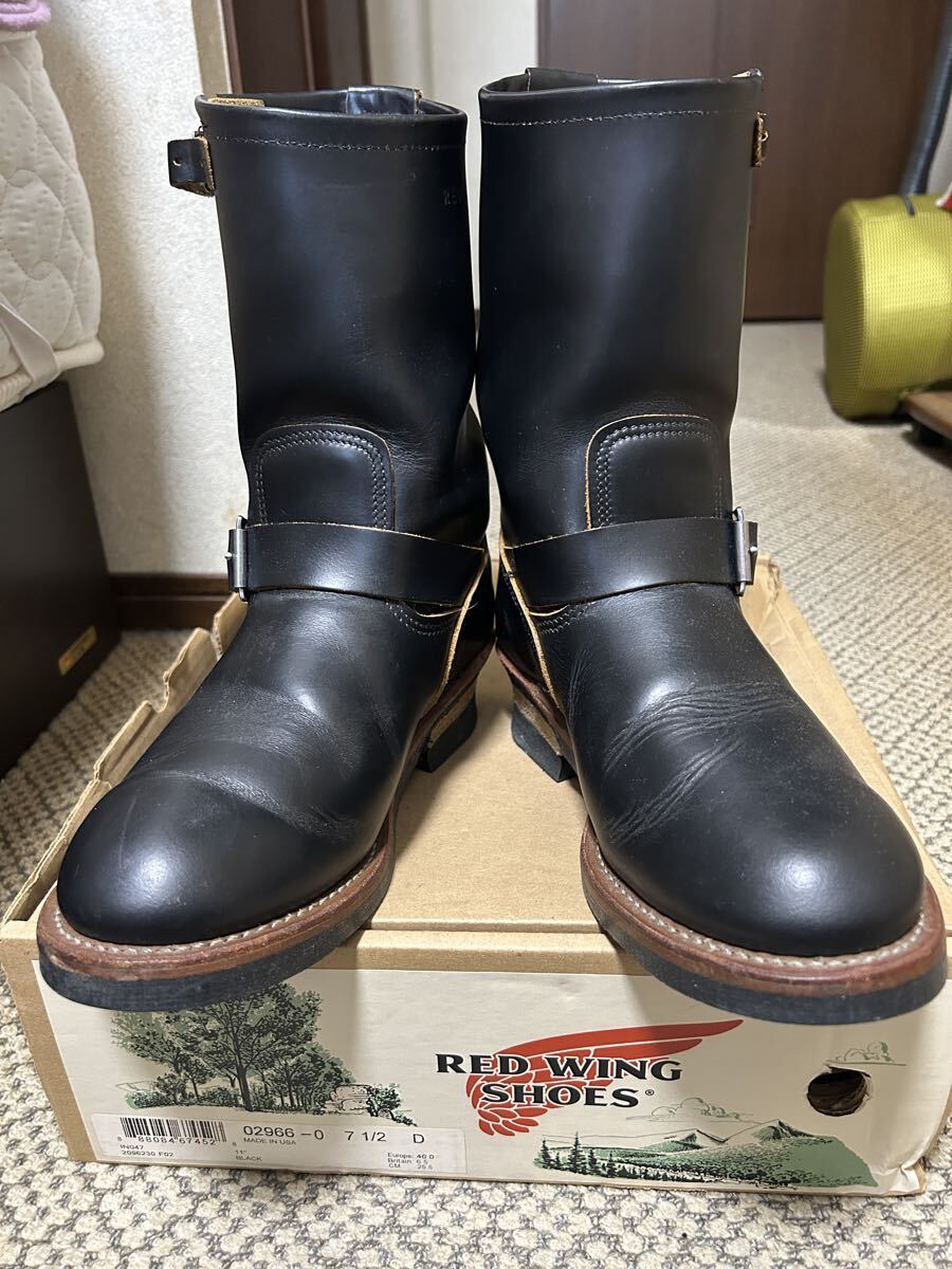 正規品 美品 茶芯 レッドウィング REDWING 2966 エンジニアブーツ 7.5 D_画像1