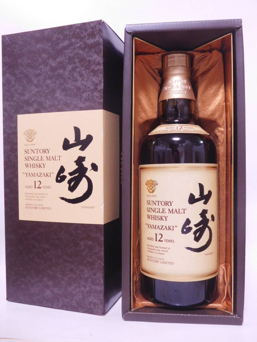 ★古酒☆ サントリー シングルモルト ウイスキー 山崎 12年 750ml 43% ☆送料無料☆ SUNTORY SINGLE MALT WHISKY YAMAZAKI aged 12 years★_画像1