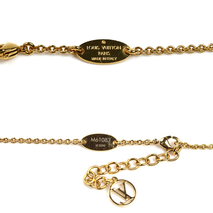 LOUIS VUITTON ルイ・ヴィトン メタル エセンシャル V ネックレス M61083 9.6g 42～47cm レディース 中古_画像5
