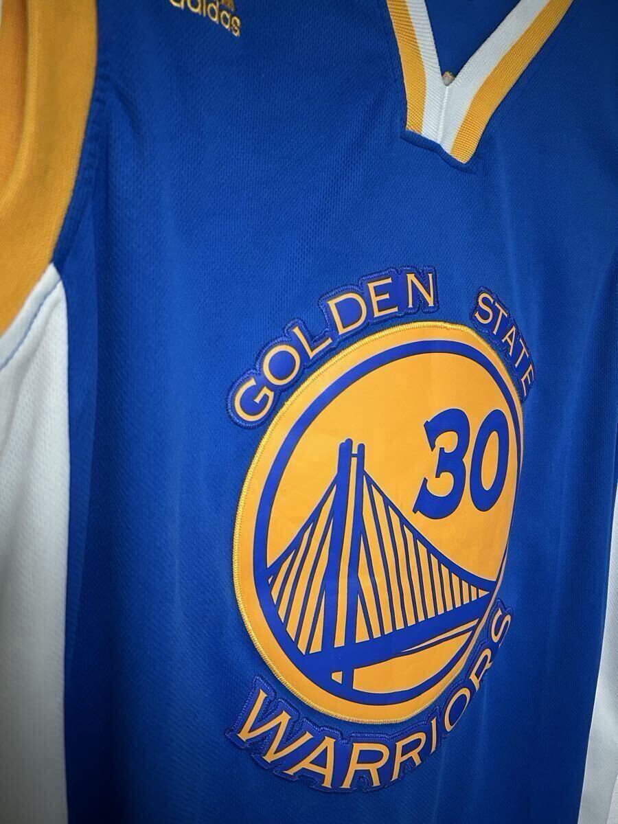 NBA ゴールデンステート ウォリアーズ ステフィンカリーの名前背番号入りユニフォーム 大人用Lサイズ アディダス_画像3