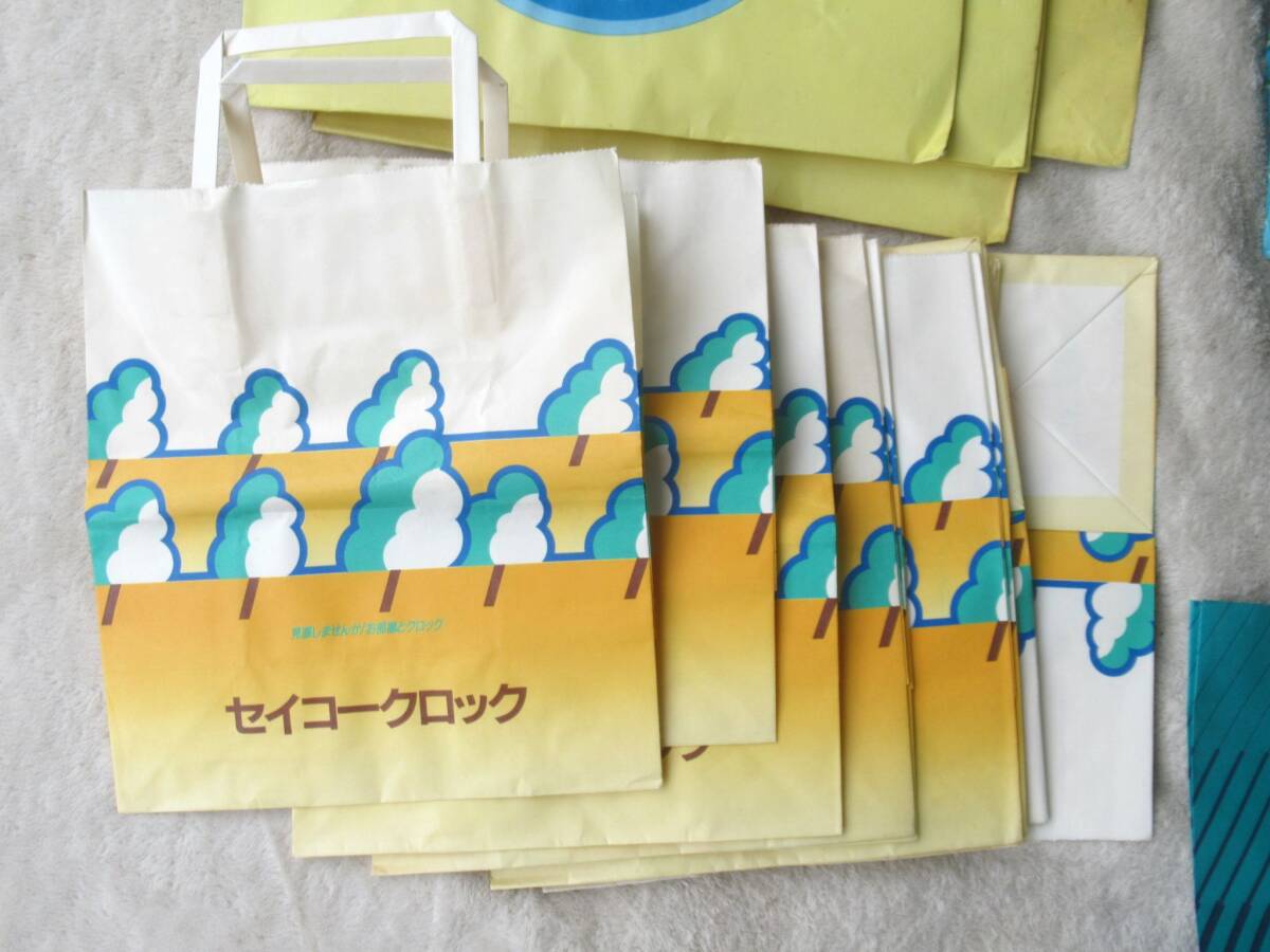 SEIKO セイコー ショップ袋 商品袋 手提げ 紙袋 紙バック 買い物袋 1976年 セイコークロック 他　42枚 まとめて　昭和レトロ _画像4