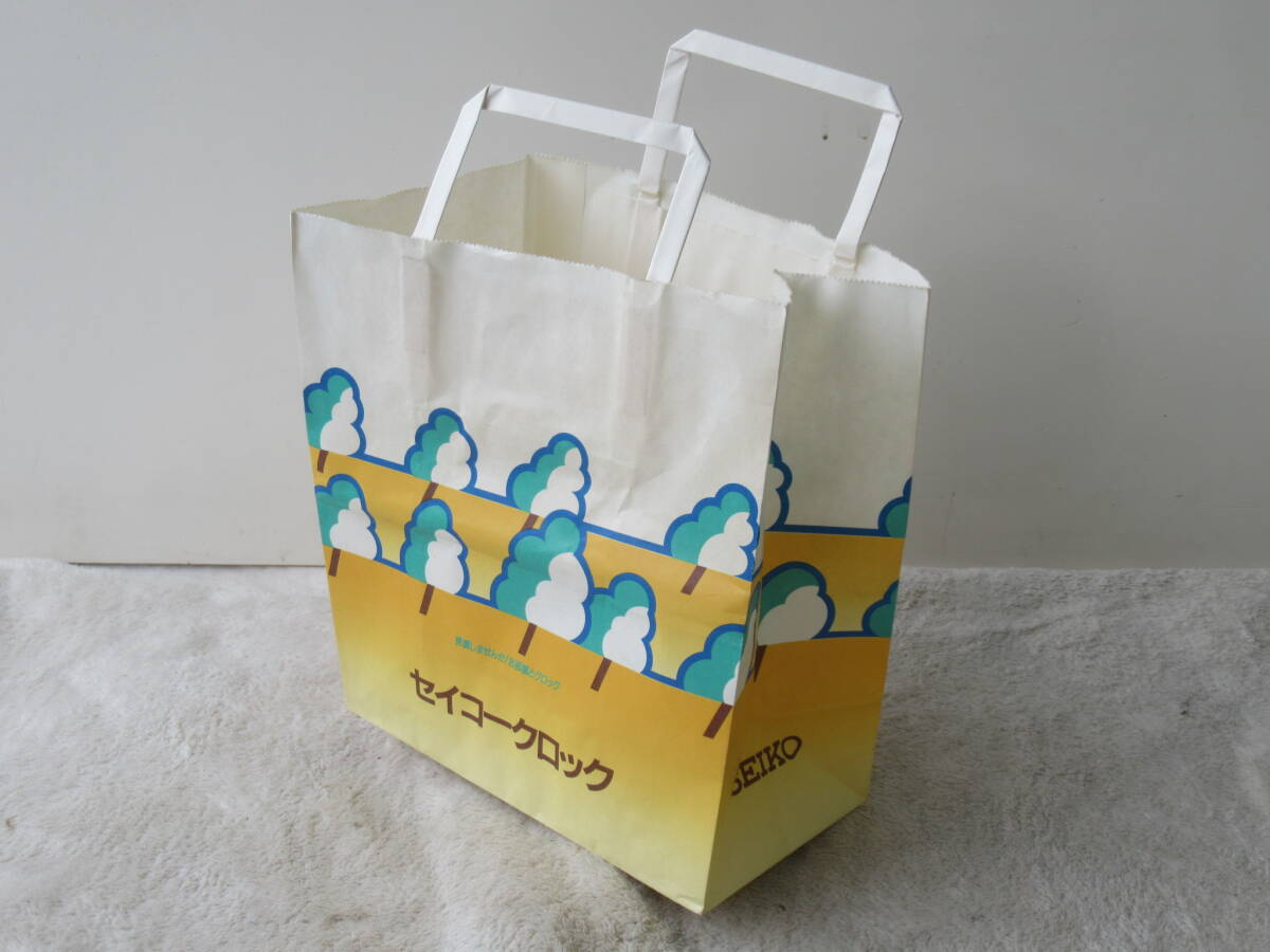 SEIKO セイコー ショップ袋 商品袋 手提げ 紙袋 紙バック 買い物袋 1976年 セイコークロック 他　42枚 まとめて　昭和レトロ _画像9