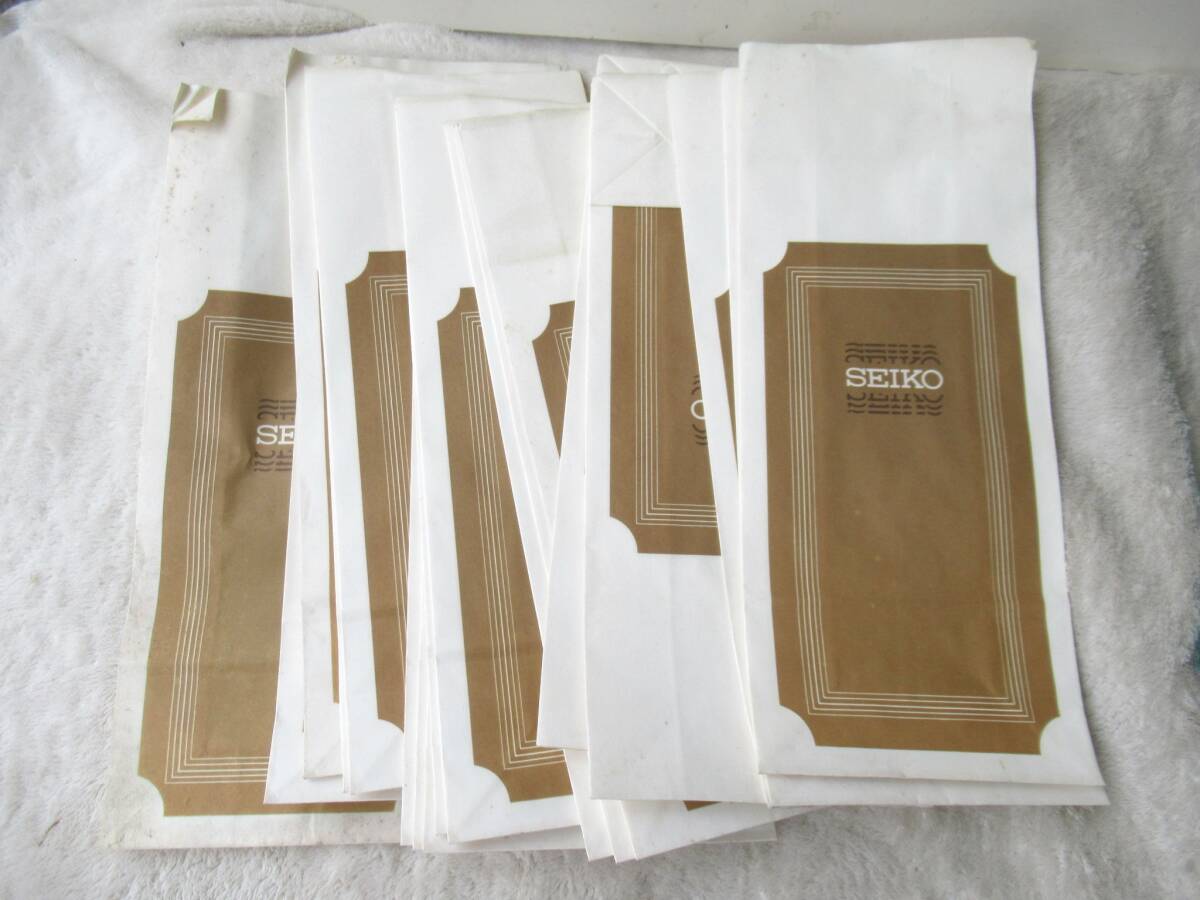 SEIKO セイコー ショップ袋 商品袋 紙袋 紙バック 買い物袋 2種　70枚 まとめて　昭和レトロ_画像2