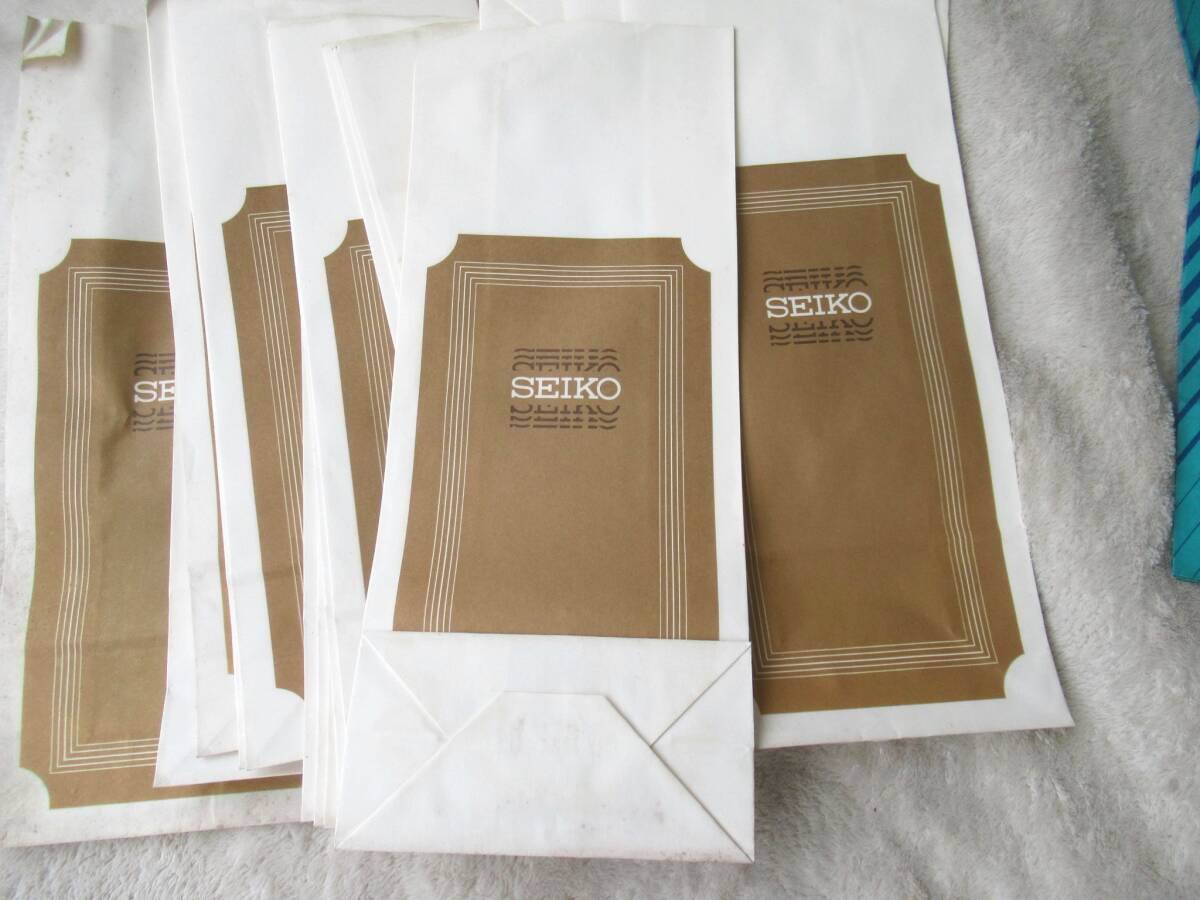 SEIKO セイコー ショップ袋 商品袋 紙袋 紙バック 買い物袋 2種　70枚 まとめて　昭和レトロ_画像3
