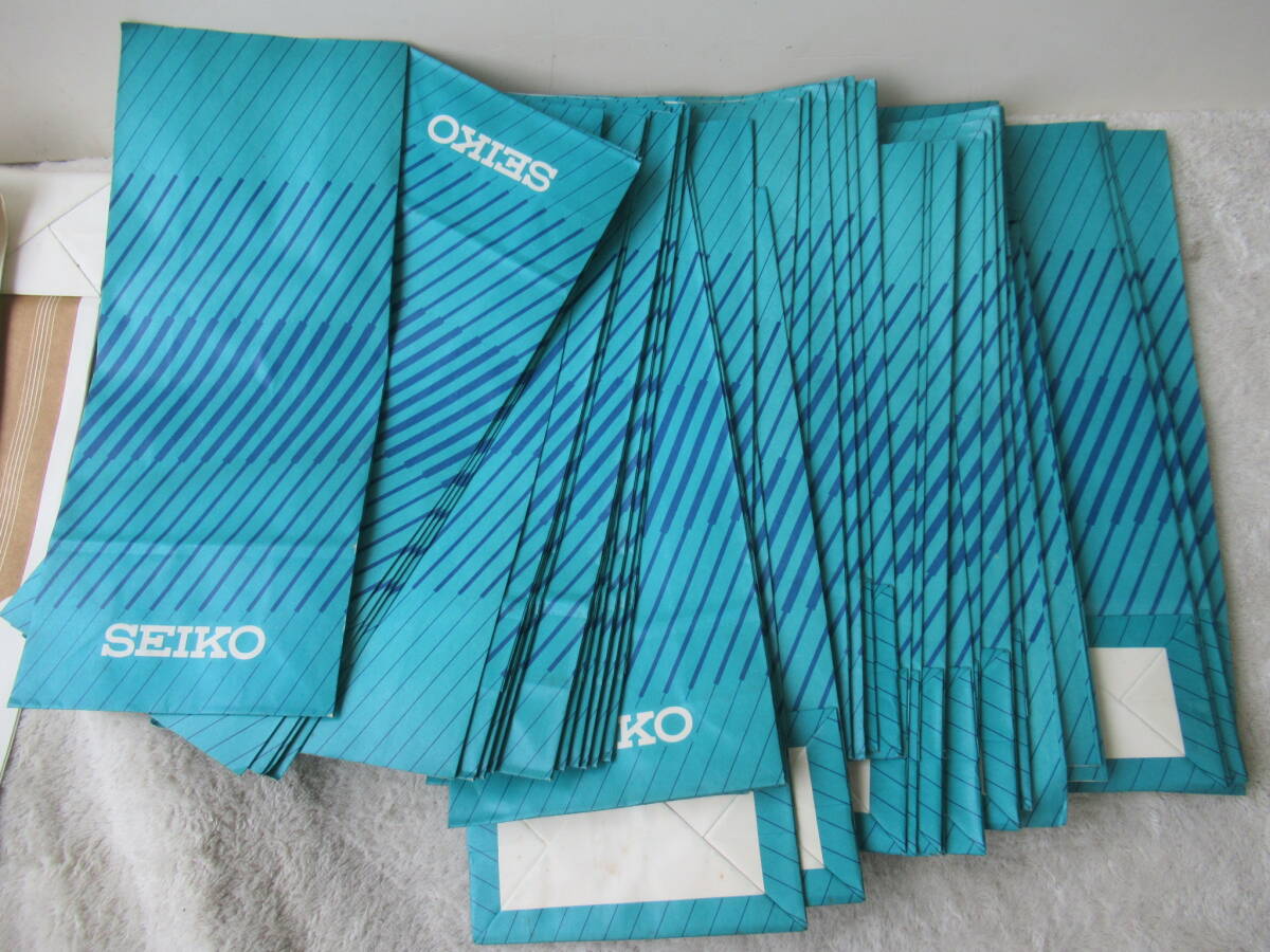 SEIKO セイコー ショップ袋 商品袋 紙袋 紙バック 買い物袋 2種　70枚 まとめて　昭和レトロ_画像4