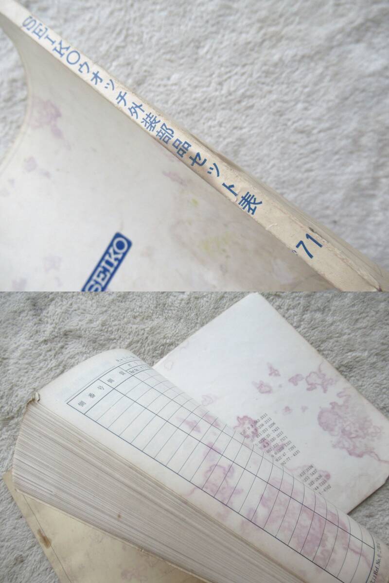 SEIKO ウオッチ 外装部品セット表 ご注文の手引き 1971年版　セイコー 服部時計店 昭和46年 非売品 B5サイズ 154ページ_画像3