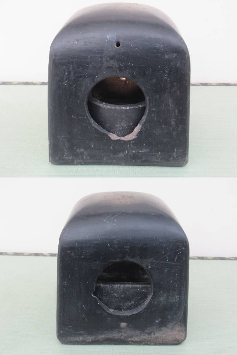 猫行火 レトロ アンティーク 古民具 古民家 / ねこあんか 猫あんか 炭入れ 猫火鉢 _画像8